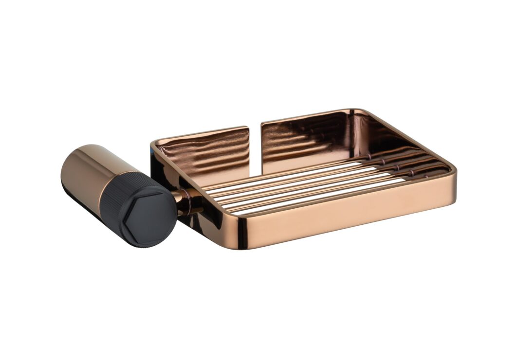 rose gold soap basket